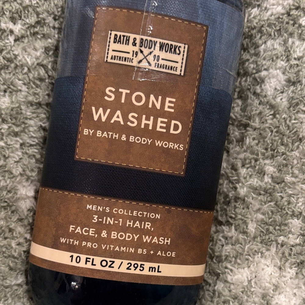 Bath & Body Works Mens Stone Washed 3-in-1 Wash Face Body Hair NWT 10oz - Picture 12 of 13